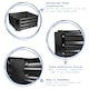 image 2 of Harbour Housewares Semicircular Steel Raised Beds - 90cm x 45cm - Anthracite - 2pc Black