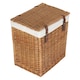 image 3 of Small Boutique Double Steamed Wash Storage Laundry Basket With Lining | Brown | Brown