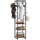 image 1 of HOMCOM Clothes Rail with Storage Shelf and Hooks, Clothes Rack Brown