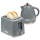 image 1 of HOMCOM Kettle and Toaster Set 1.7L Kettle & 2 Slice Toaster Set Grey