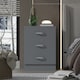 image 2 of FWStyle Tunis 3 Drawer Bedside Chest Matt Grey