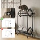 image 6 of HOMCOM 50 CD Storage Rack, 2-Tier Metal Display Rack for CDs, DVDs, Black | Black | Black | 45.2L x 25.4W x 80H cm