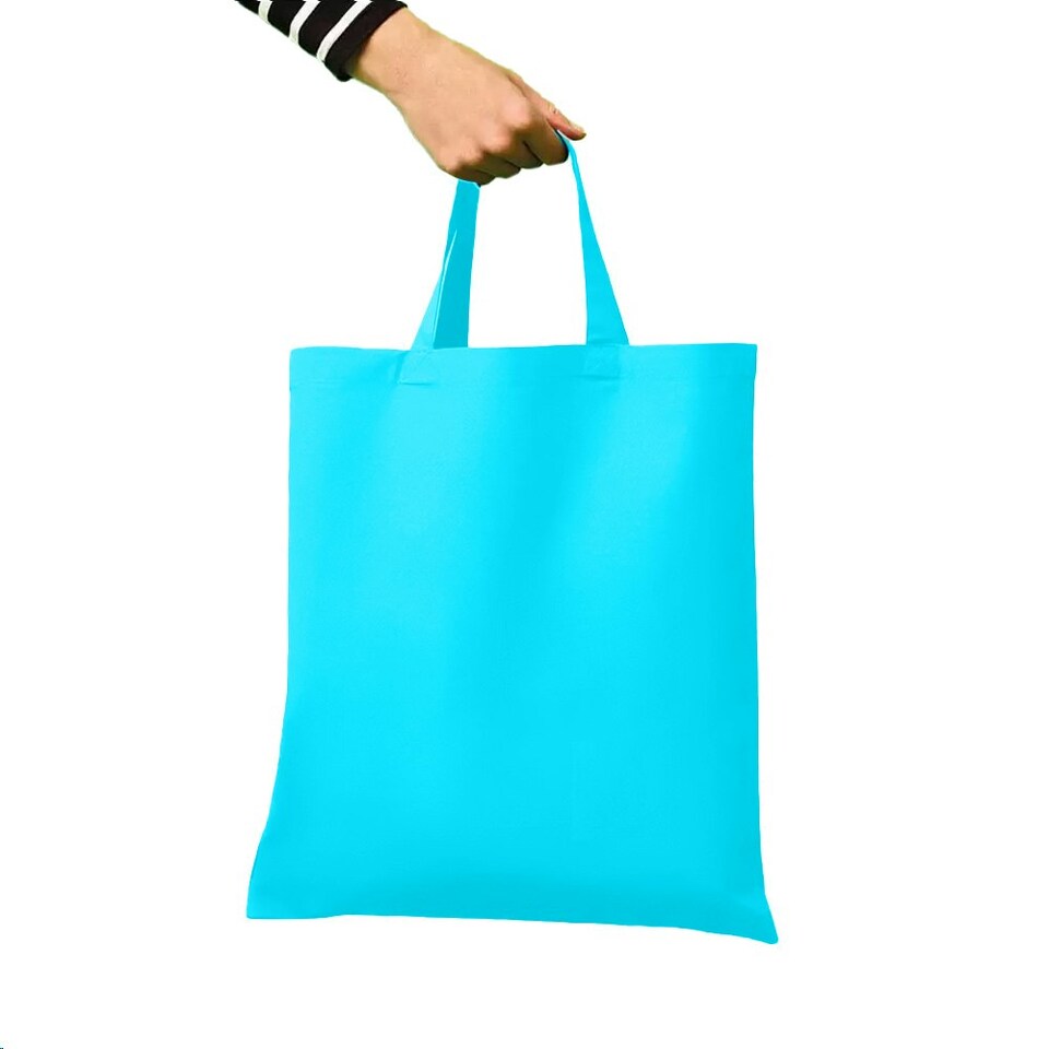 image 1 of Nutshell Cotton Short Handle Shopper - Turquoise - One Size Blue