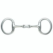 Shires French Link Horse Eggbutt Snaffle Bit - Silver - 5in (UTER676)