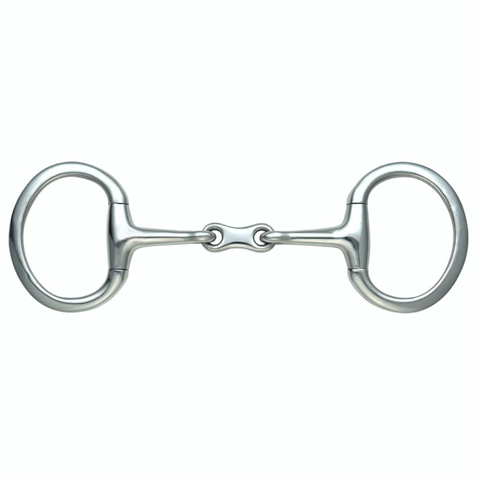 Shires French Link Horse Eggbutt Snaffle Bit - Silver - 5in (UTER676)