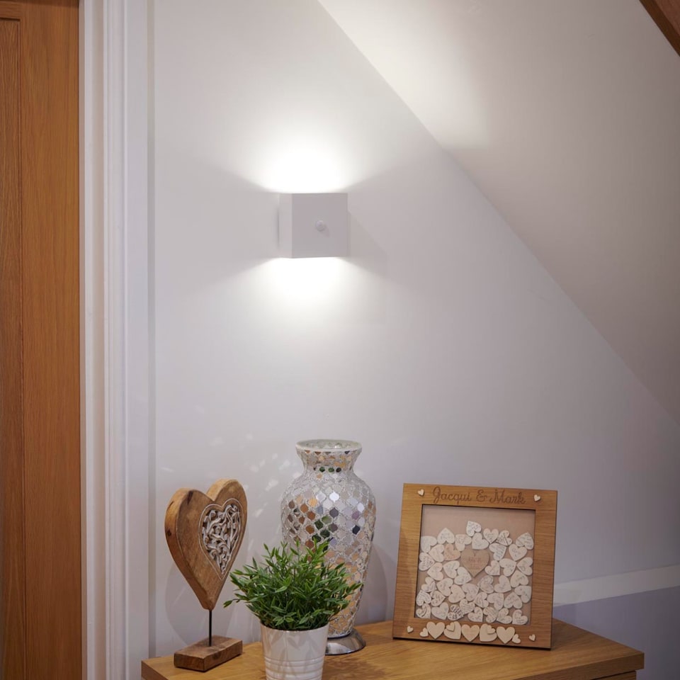 image 1 of Auraglow Rechargeable Motion Sensor Wall Light - EMBER | White