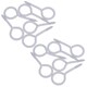 image 1 of Screw Eye Hooks Fasteners Picture Curtain Hanger 18mm Hook 60mm Length 12pc