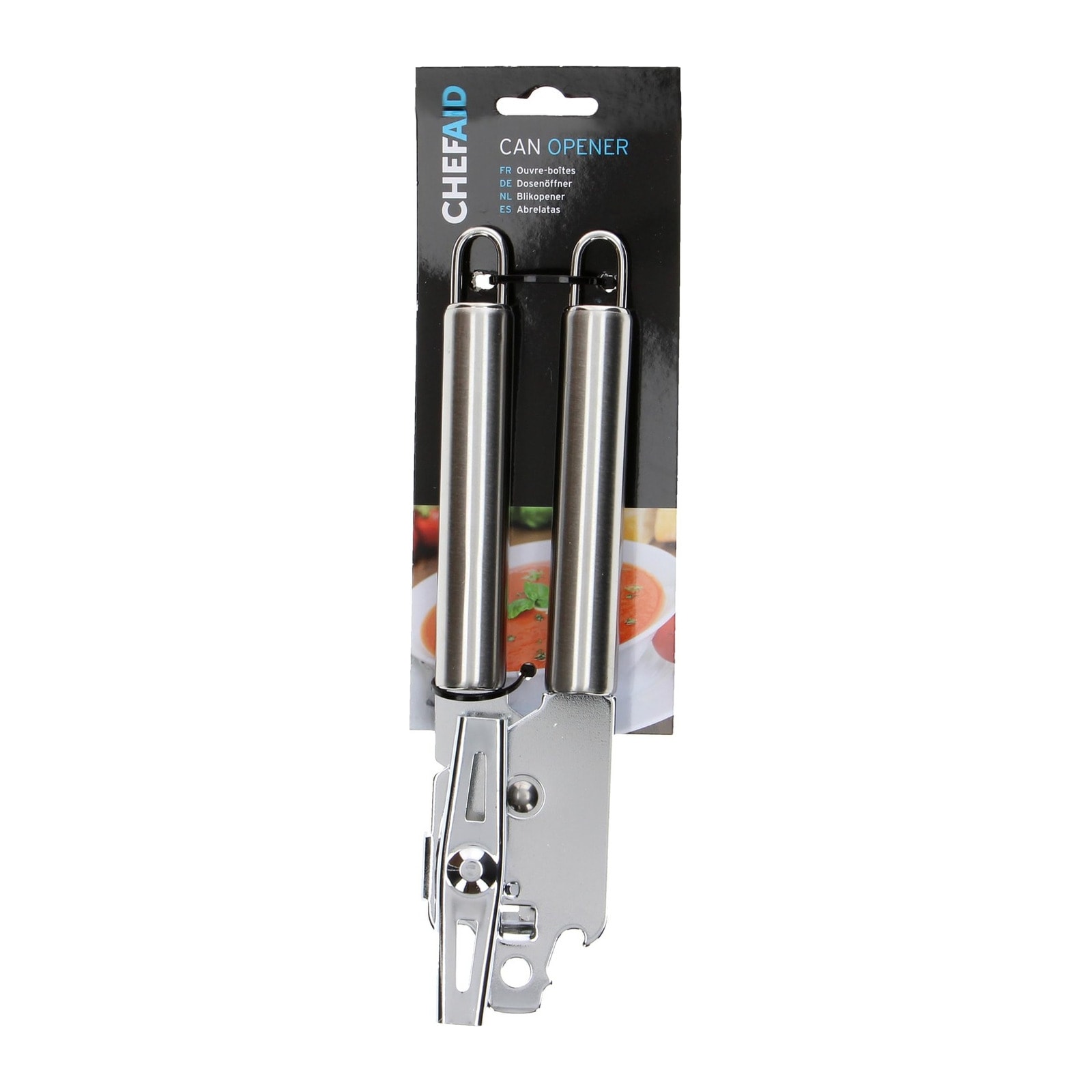 Chef Aid Can Opener Reliable Kitchen Tool - Stainless Steel in Silver