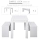image 6 of HOMCOM Kitchen Dining Table and 2 Benches Set, Table and Chairs Set for Limited Space, White