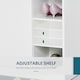 image 5 of HOMCOM Shoe Storage Cabinet Footwear Rack Stand w/Adjustable Shelves White