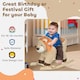 image 3 of HOMCOM Baby Rocking Horse, Plush Ride on Lion Seat for Toddlers 18-36 Months with Sound, Safety Belt, Wood Base, Animal Rocker for Children, Brown