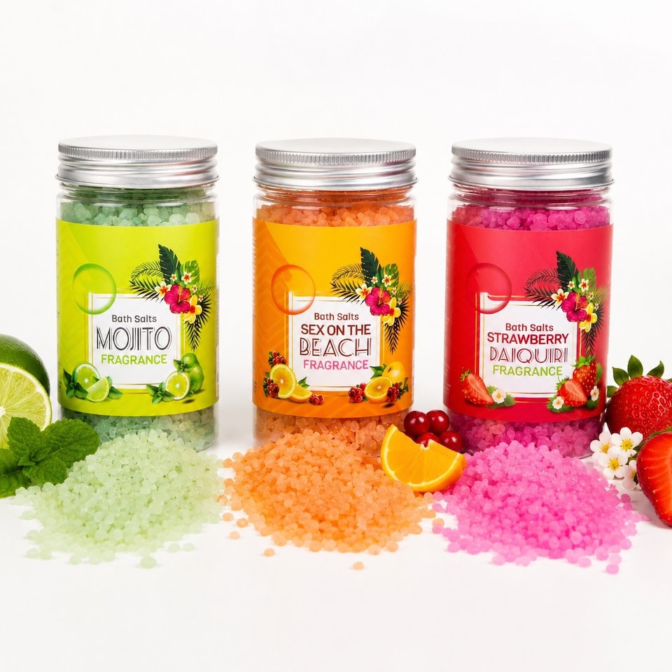 image 1 of 3 Cocktail Bath Salts Crystals Fruity Scent Mojito Strawberry Sex On Beach 320g