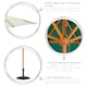 image 2 of Harbour Housewares Wooden Garden Parasol - 2.7m - Grey Grey