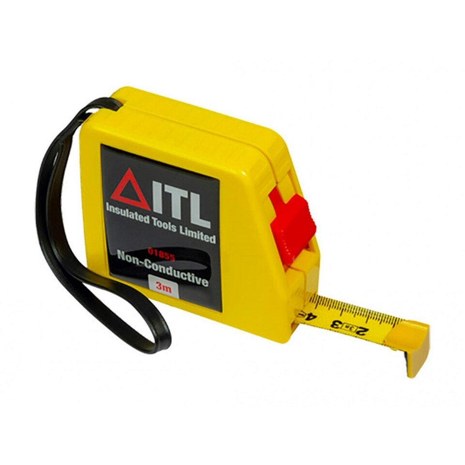 Itl Insulated Insulated Non Conductive Tape Measure 3m (metric Only) - Multi Colour - One Size