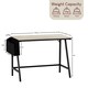 image 3 of Vida Designs Brooklyn Small Computer Desk With Storage Basket Home Office Workstation, Grey