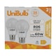 image 2 of UniBulb LED GLS E27 806lm 7.3W 2700K (Warm White) Light Bulb - Pack of 2