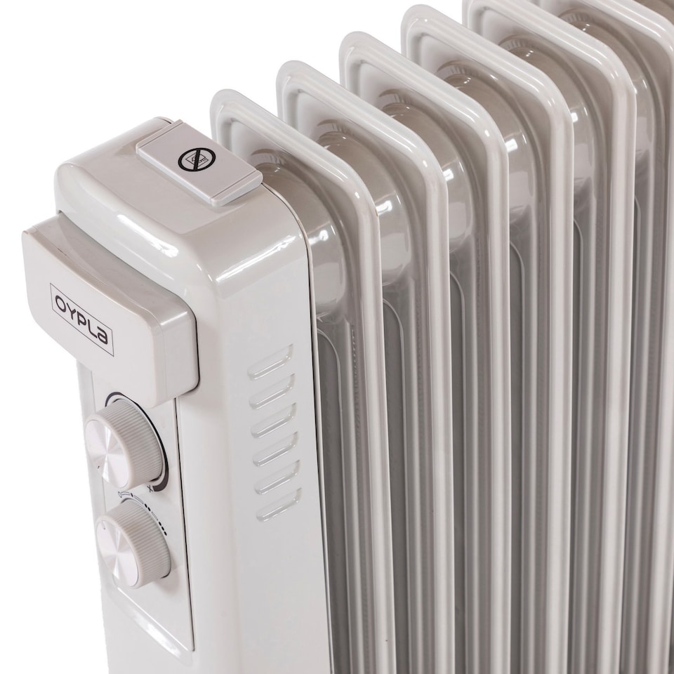 image 1 of 2500W 11 Fin Portable Oil Filled Radiator Electric Heater