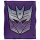 image 1 of Transformers Decepticon Logo Blanket - White - One Size