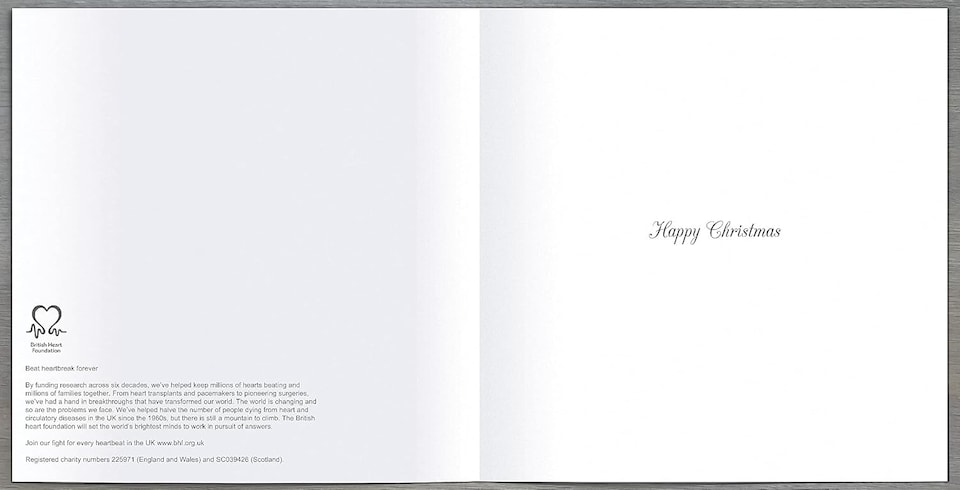 image 1 of Box of 16 Santa British Heart Foundation Charity Christmas Cards
