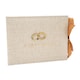 image 1 of Natural Linen Fabric Wedding Day Guest Book with Shiny Gold Rings