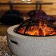 image 3 of Charles Bentley 60cm Round Magnesia Fire Pit with Mesh Cover Cooking Grill