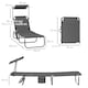 image 4 of Outsunny 2 Piece Folding Sun Loungers with Adjustable Backrest 