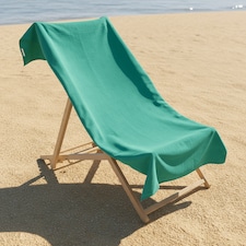 OHS Plain Microfibre Quick Dry Beach Towel Bathroom | Green | Turquoise | One size