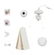 image 1 of ValueLights Nimrod Gloss White Ceiling Fan Light and E27 Globe LED 4W Warm White 2700K Bulb
