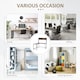image 6 of HOMCOM Industrial L-Shaped Work Desk & Storage Shelf Steel Frame Adjustable Feet