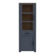 image 1 of Bohol Narrow Display Cabinet inc. 2x LED Lights in Riviera Oak/Navy