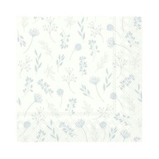 IHR Lunch Napkins Tilda White Blue 33cm 3ply 20 Pack