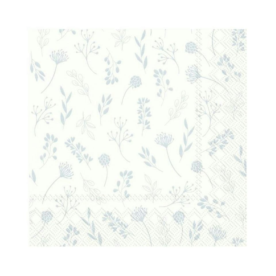 IHR Lunch Napkins  Tilda White Blue 33cm 3ply 20 Pack
