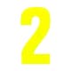 image 1 of Securit No 2 Hi-Vis Bin Number - Yellow - One Size