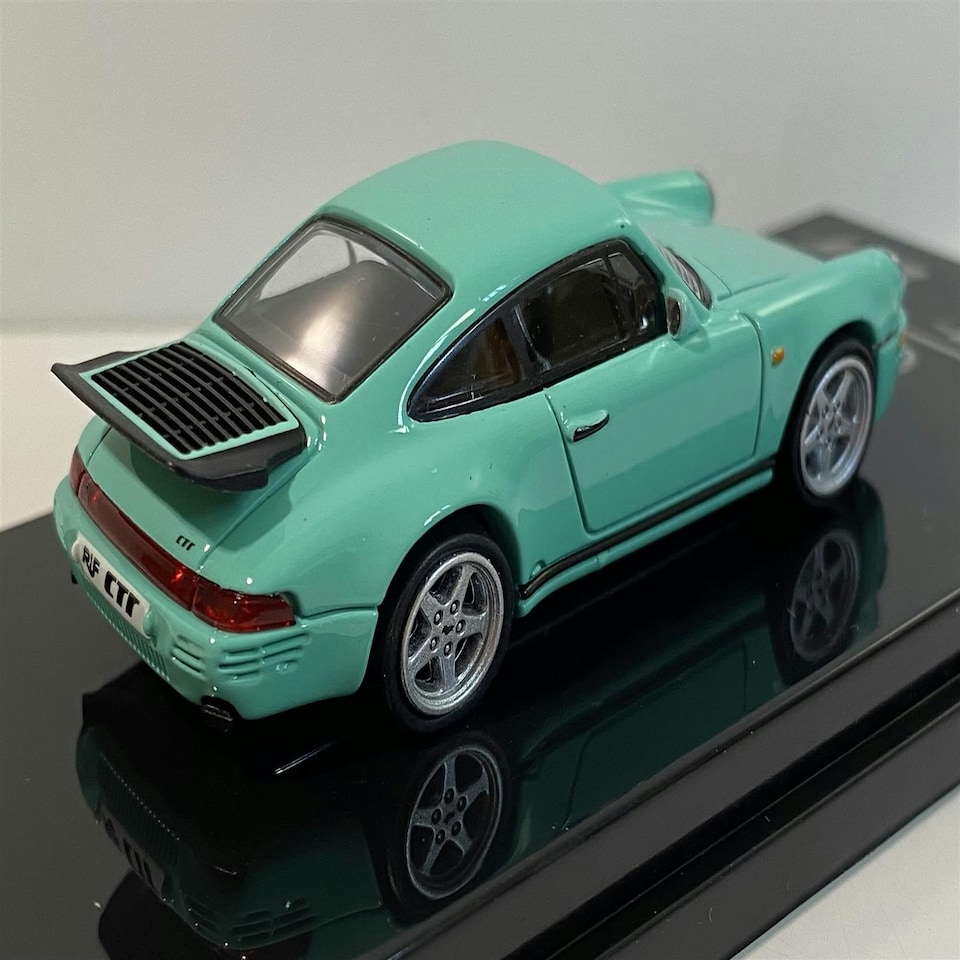 image 1 of Porsche RUF CTR Yellowbird 1987 Mint Green 1:64 Scale Paragon 55293L