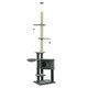 image 6 of PawHut Floor to Ceiling Cat Tree Adjustable Height 220-265cm, Dark Grey