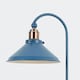 image 5 of First Choice Lighting Set of 2 Maxwell Mirage Blue Brushed Copper Task Table Lamps | Blue | Copper | Large