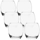 image 1 of 6 Pcs Whiskey Tumbler Glasses Set Drinking Scotch Whisky Glass Rolled Rims 405ml