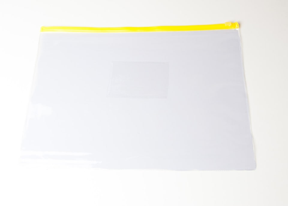 image 1 of Pack of 12 A4 Yellow Zip Zippy Bags - Janrax 708531