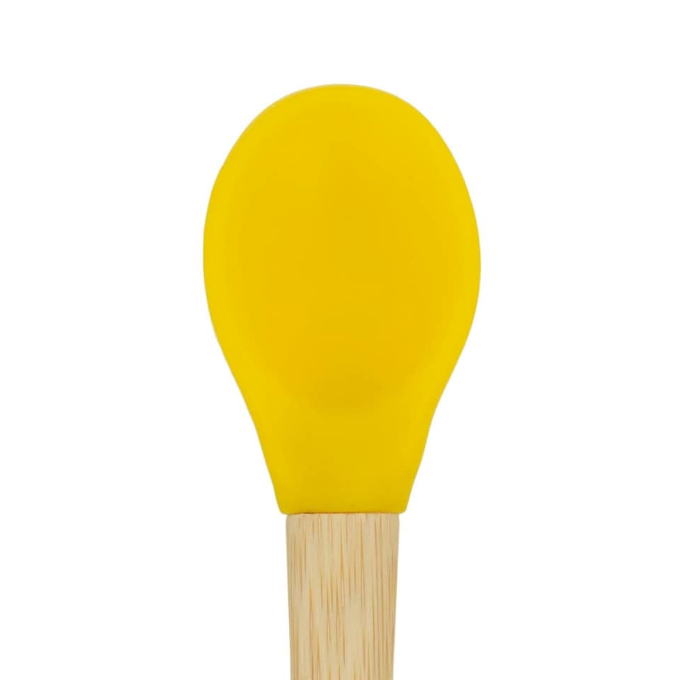 image 1 of Tiny Dining Bamboo Silicone Tip Spoon - Navy Blue