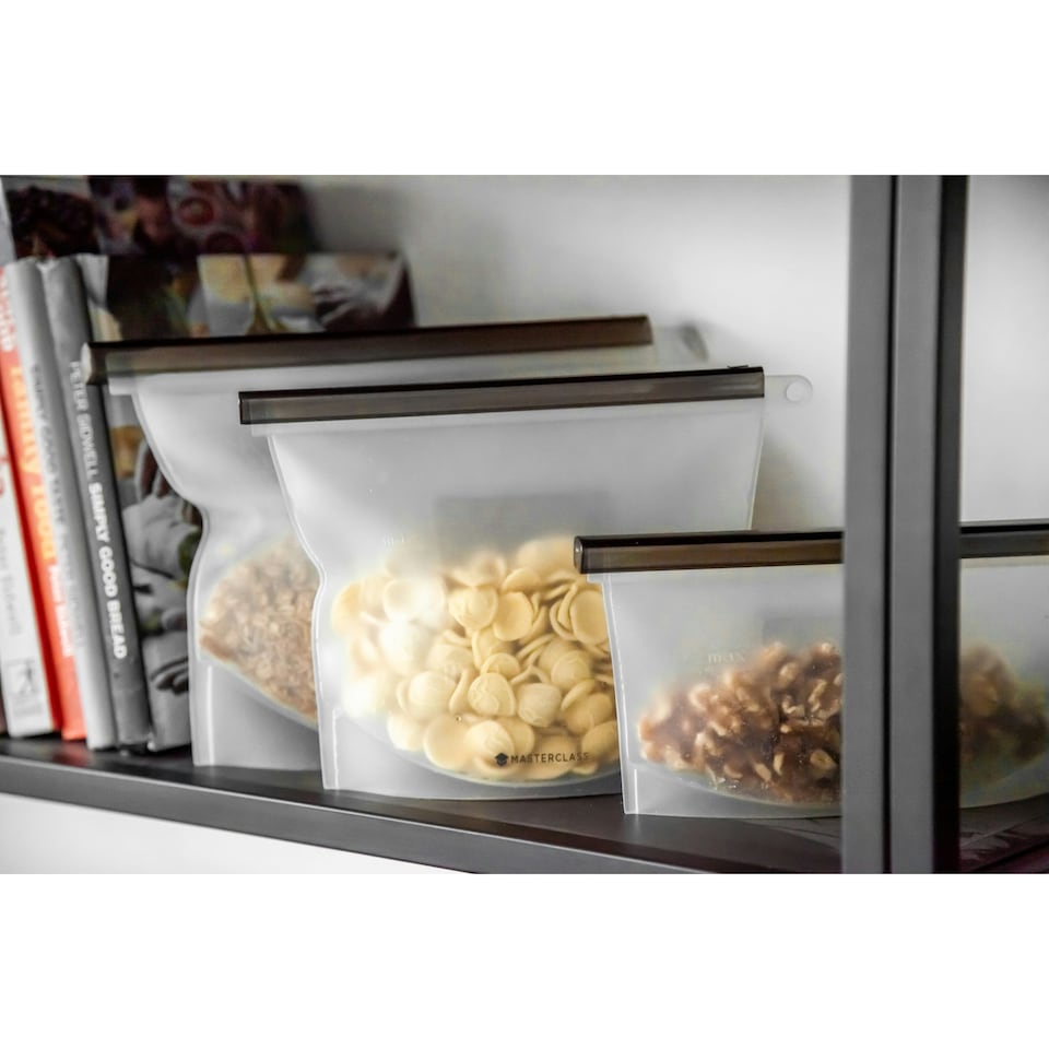 image 1 of MasterClass Food Storage Bag Clear Silicone 1L