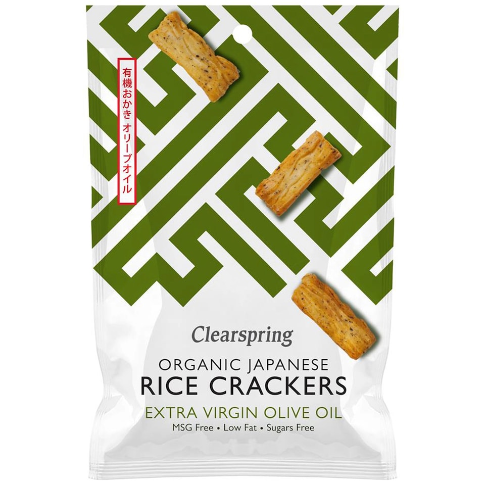 Organic Japanese Rice Crackers Extra Virgin Olive Oil 50g (Clearspring) | Multi