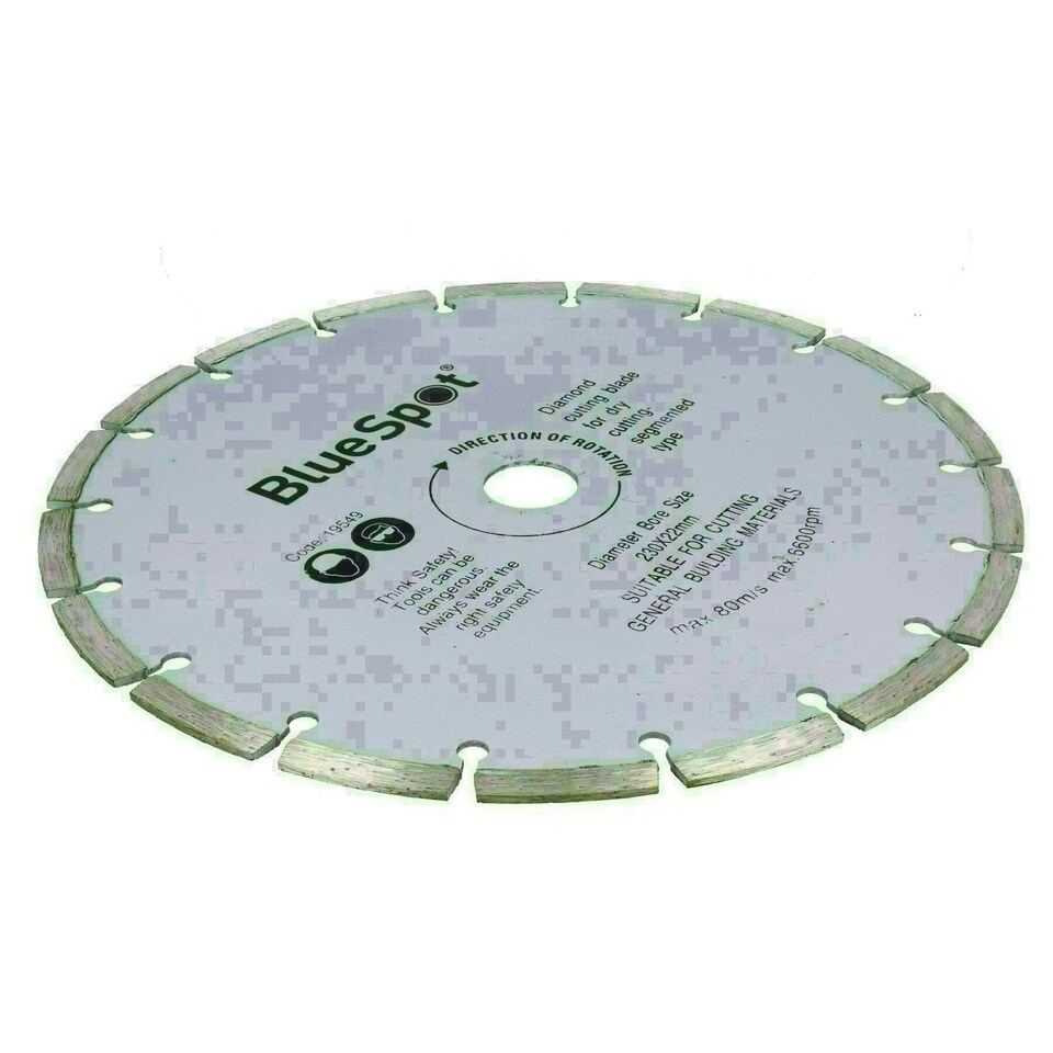 image 1 of 230mm 9" 3mm Turbo Diamond Ceramic Tile Cutting Disc for Angle Grinders 2pk