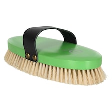 Imperial Riding Leather Strap Horse Brush - Neon Green - One Size