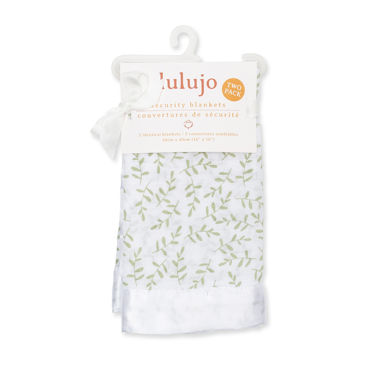 Lulujo Muslin Security Comforter Blanket 2 pack - Greenery