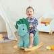 image 2 of HOMCOM Kids Plush Ride-On Rocking Horse Triceratops-shaped Toy for 36-72 Months