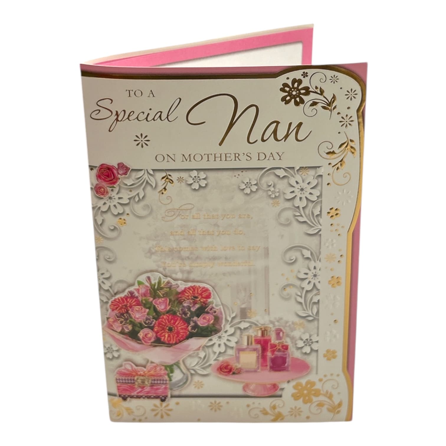 To A Special Nan Floral and Perfume Design Keepsake Mother's Day Boxed Card