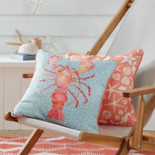 Fusion Lobster Outdoor Cushion Cover Orange