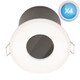 image 2 of Set of 4 Fire Rated Bathroom Downlights - White IP65 Recessed Downlights | White | Clear | 4