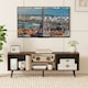image 3 of COSTWAY 120cm Entertainment Center TV Stand for 55 Inches Brown Brown