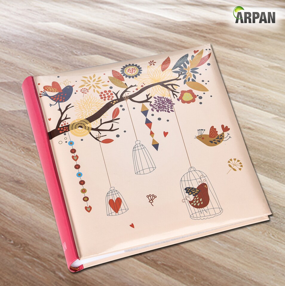 image 1 of ARPAN Large Slip In Memo Photo Album for 200 Photos 6x4" (10x15cm) – Picture Album with Memo Writing Space, Index Pages & CD/DVD Pocket – Memory Book for Family, Wedding & Travel Photos